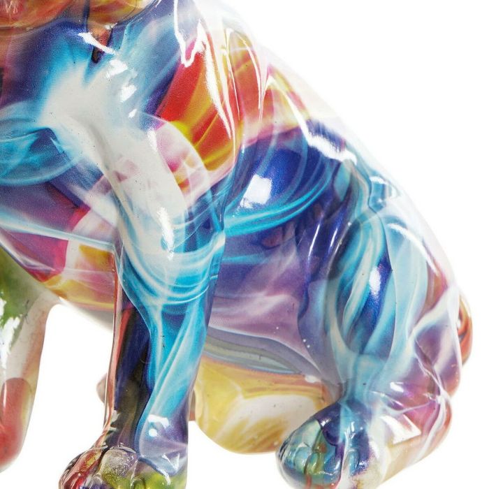 Figura Decorativa DKD Home Decor 18,5 x 11,5 x 23,5 cm Multicolor Perro (2 Unidades) 1