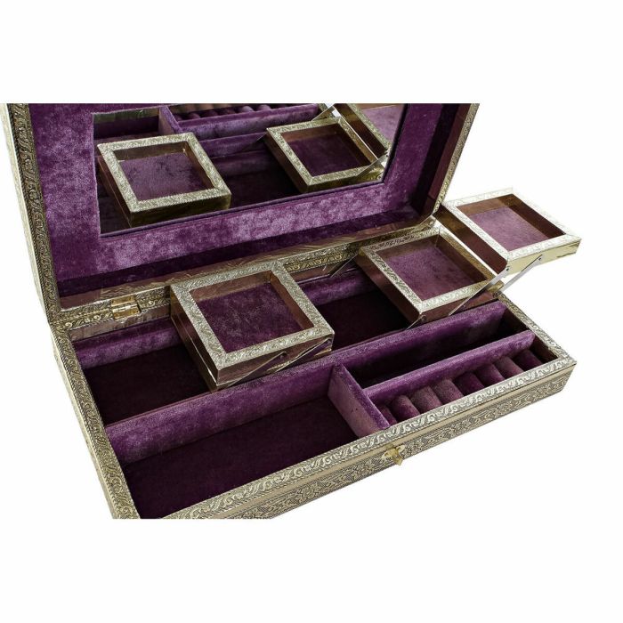 Caja-Joyero DKD Home Decor Madera Aluminio Árabe Flor (1 pcs) (38 x 20 x 7.5 cm) 1 Caja-Joyero DKD Home Decor Madera Aluminio Árabe Flor (1 pcs) (38 x 20 x 7.5 cm) 1