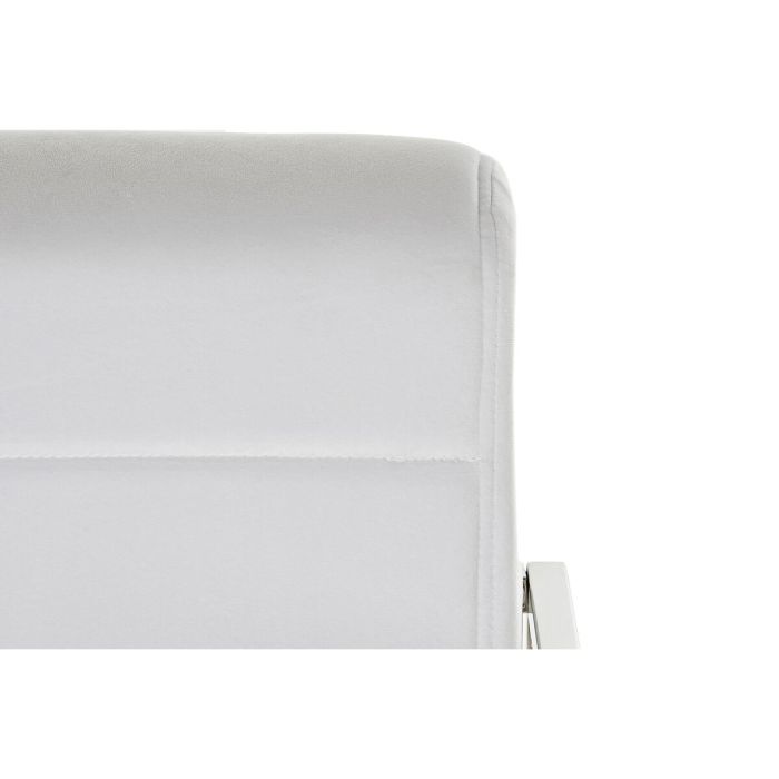 Silla DKD Home Decor Poliéster Acero Blanco (56 x 68 x 92 cm) 2