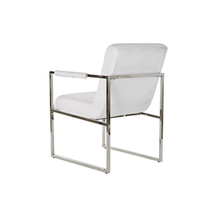 Silla DKD Home Decor Poliéster Acero Blanco (56 x 68 x 92 cm) 1