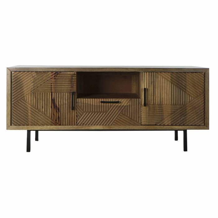 Mueble de TV DKD Home Decor 125 x 40 x 54,5 cm Natural Metal Marrón claro Madera de mango 1