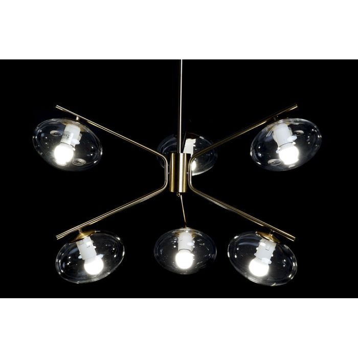 Lámpara de Techo DKD Home Decor 70 x 67 x 60 cm Cristal Dorado Metal Transparente 50 W 6