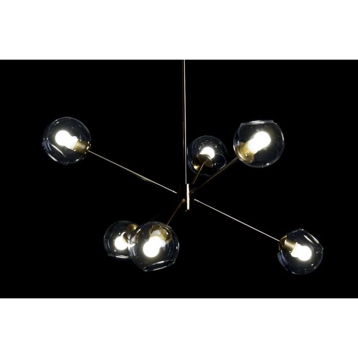 Lámpara de Techo DKD Home Decor 90 x 75 x 60 cm Cristal Dorado Metal Transparente 50 W 5