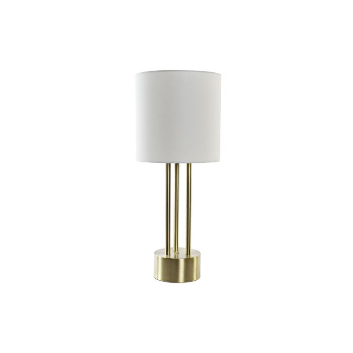 Lámpara de mesa DKD Home Decor Dorado Blanco 220 V 50 W (28 x 28 x 67 cm)