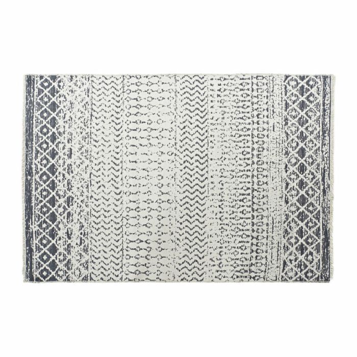 Alfombra DKD Home Decor Blanco Gris Poliéster Algodón (160 x 230 x 1 cm) 2