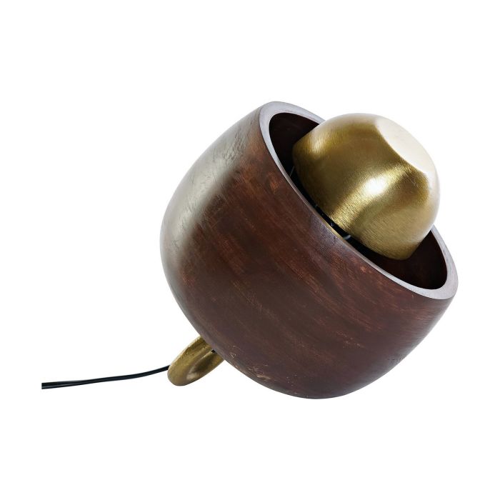 Lámpara de mesa DKD Home Decor Dorado Metal Marrón 220 V 50 W (21 x 21 x 21 cm)