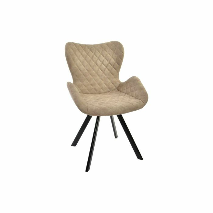 Silla Loft DKD Home Decor Beige Negro 60.5 x 83 x 50 cm (2 Unidades)