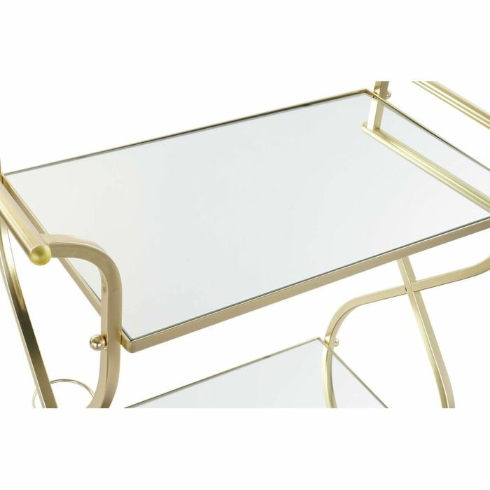 Mueble Camarera DKD Home Decor Espejo Dorado Acero (70 x 36,5 x 83 cm) 3