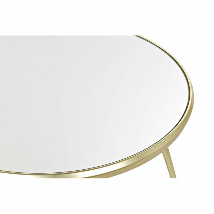 Mesa de Centro DKD Home Decor Espejo Acero (83,5 x 83,5 x 40 cm) 1