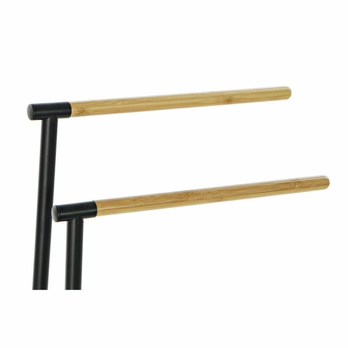 Toallero de Pie DKD Home Decor Natural Negro Bambú PP (37 x 20,5 x 79,5 cm) 3
