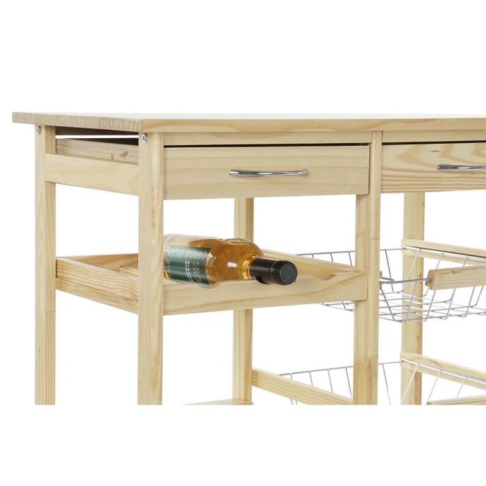 Carrito Verdulero DKD Home Decor Blanco Natural Metal Pino Madera MDF 67 x 37 x 76 cm 2 Carrito Verdulero DKD Home Decor Blanco Natural Metal Pino Madera MDF 67 x 37 x 76 cm 2