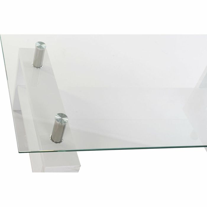 Mesa auxiliar DKD Home Decor Blanco Madera Metal Cristal Plástico 120 x 60 x 42 cm 2