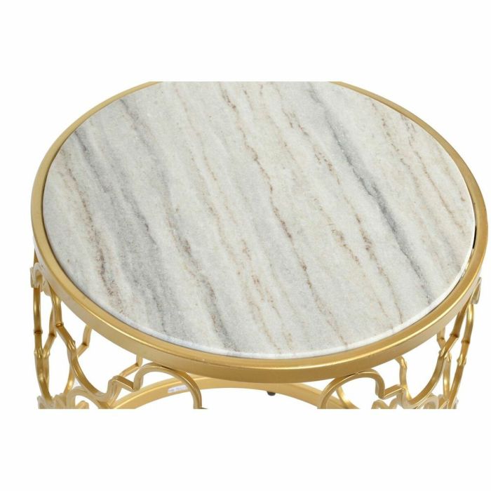 Mesa auxiliar DKD Home Decor Plateado Metal Blanco Mármol (48 x 48 x 57 cm) (2 pcs) (40 x 40 x 46 cm) 1 Mesa auxiliar DKD Home Decor Plateado Metal Blanco Mármol (48 x 48 x 57 cm) (2 pcs) (40 x 40 x 46 cm) 1