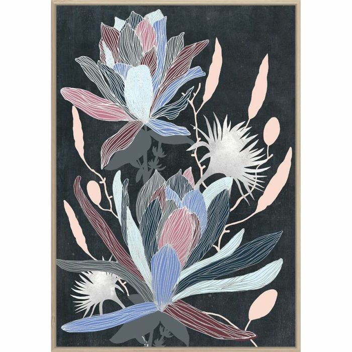 Cuadro DKD Home Decor Flores Moderno (53 x 4,3 x 73 cm) (2 Unidades) 1