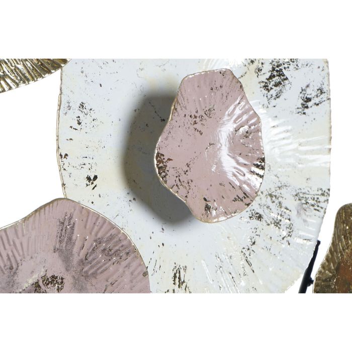 Decoración de Pared DKD Home Decor Rosa Dorado Metal (61 x 5.7 x 61 cm) 2