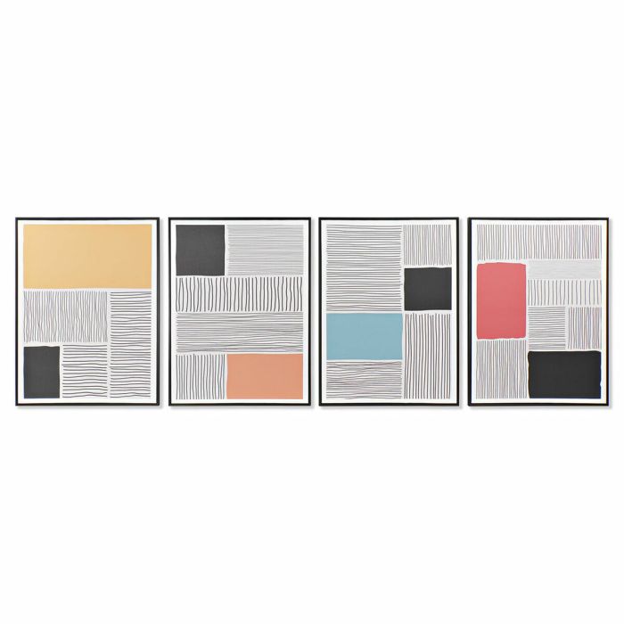 Cuadro Loft DKD Home Decor Multicolor 3 x 80 x 60 cm (4 Unidades)