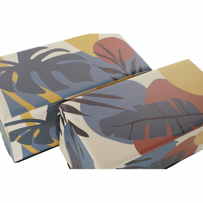 Caja Multiusos DKD Home Decor 79 x 39,5 x 38 cm Poliuretano Multicolor Tropical (2 Unidades) 3