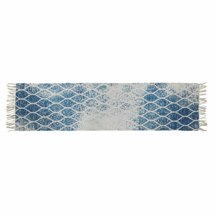 Alfombra DKD Home Decor Azul Algodón Chenille (60 x 240 x 1 cm)