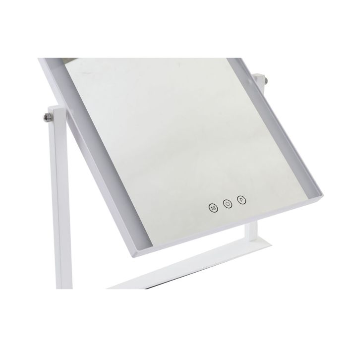 Espejo LED Táctil de Sobremesa DKD Home Decor Metal Blanco (35 x 2 x 45 cm) 3