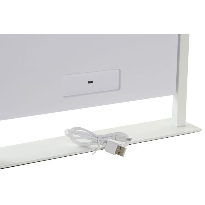 Espejo LED Táctil de Sobremesa DKD Home Decor Metal Blanco (35 x 2 x 45 cm) 1