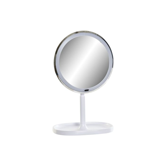 Espejo de Aumento con LED DKD Home Decor 20 x 20 x 33 cm Blanco Plástico