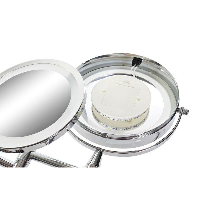 Espejo de Aumento con LED DKD Home Decor 38 x 4 x 27 cm Plateado Metal 1