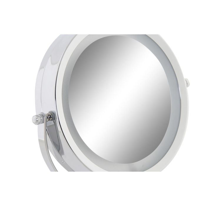 Espejo de Aumento con LED DKD Home Decor 21,5 x 13,5 x 32,5 cm Plateado Metal 3