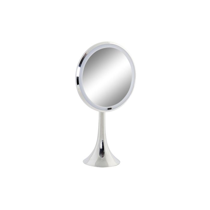 Espejo de Aumento con LED DKD Home Decor Plateado Metal 20 x 11 x 37 cm