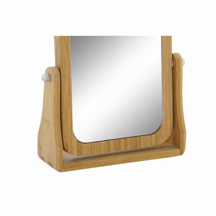 Espejo de Aumento DKD Home Decor Natural Bambú 21,7 x 5,5 x 21,5 cm 2
