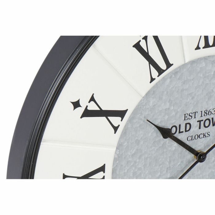 Reloj de Pared DKD Home Decor Gris Beige Hierro Madera MDF 60 x 5 x 60 cm (2 Unidades) 2