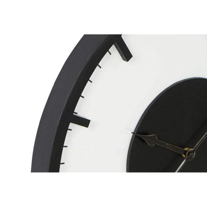 Reloj de Pared DKD Home Decor 50 x 3,5 x 50 cm Negro Blanco Vintage Madera MDF (2 Unidades) 2
