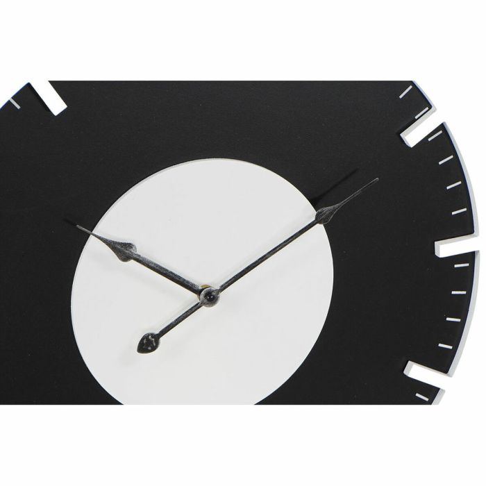 Reloj de Pared DKD Home Decor 50 x 3,5 x 50 cm Negro Blanco Vintage Madera MDF (2 Unidades) 1