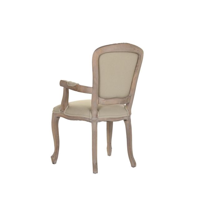 Silla DKD Home Decor Beige Madera Poliéster (57 x 57 x 94 cm) 1 Silla DKD Home Decor Beige Madera Poliéster (57 x 57 x 94 cm) 1
