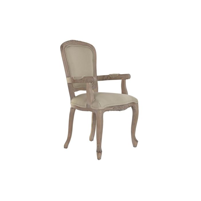 Silla de Comedor DKD Home Decor Beige 57 x 57 x 94 cm Silla de Comedor DKD Home Decor Beige 57 x 57 x 94 cm