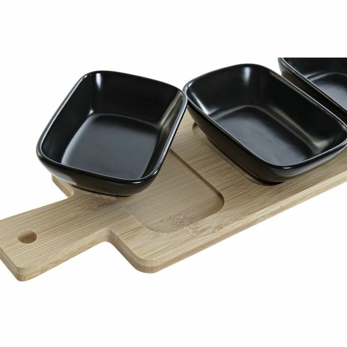 Set de Aperitivo DKD Home Decor Negro Natural Bambú Plástico Gres Cottage 4 Piezas 28 x 10 x 1 cm (4 pcs) 1 Set de Aperitivo DKD Home Decor Negro Natural Bambú Plástico Gres Cottage 4 Piezas 28 x 10 x 1 cm (4 pcs) 1