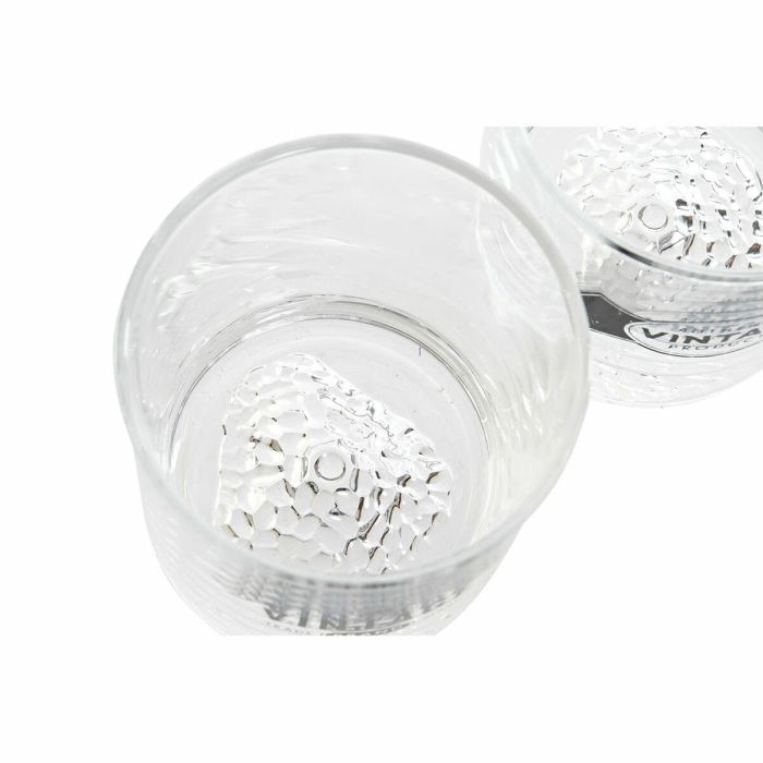 Set de Vasos DKD Home Decor Transparente Gris oscuro Cristal Piedra Plástico 6 Piezas 320 ml 3