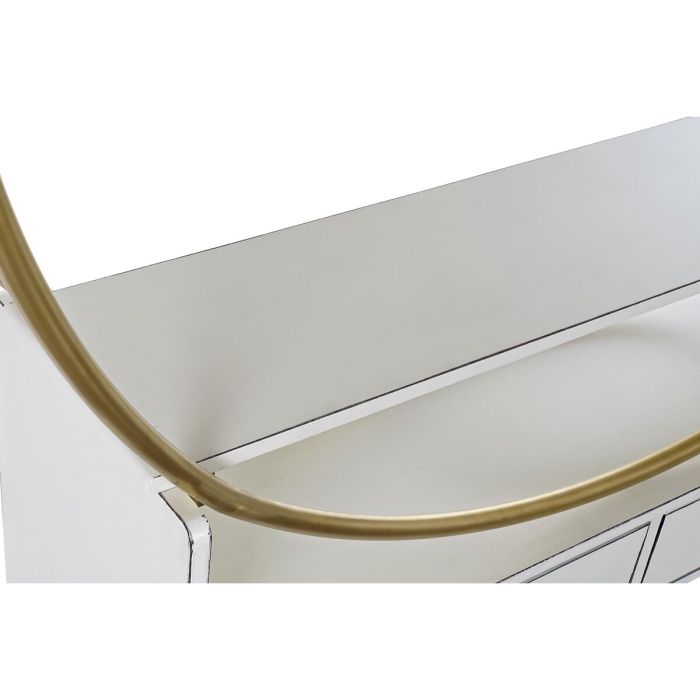 Estantería DKD Home Decor 160 x 35 x 180 cm Dorado Metal Blanco Álamo 3