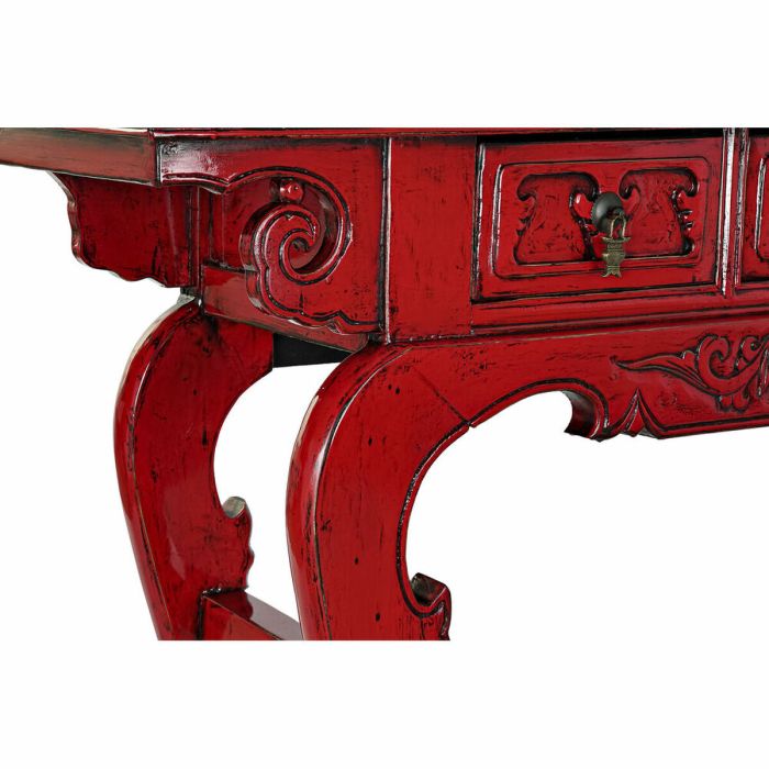Consola DKD Home Decor Rojo Metal Madera de olmo (135 x 37 x 89 cm) 1