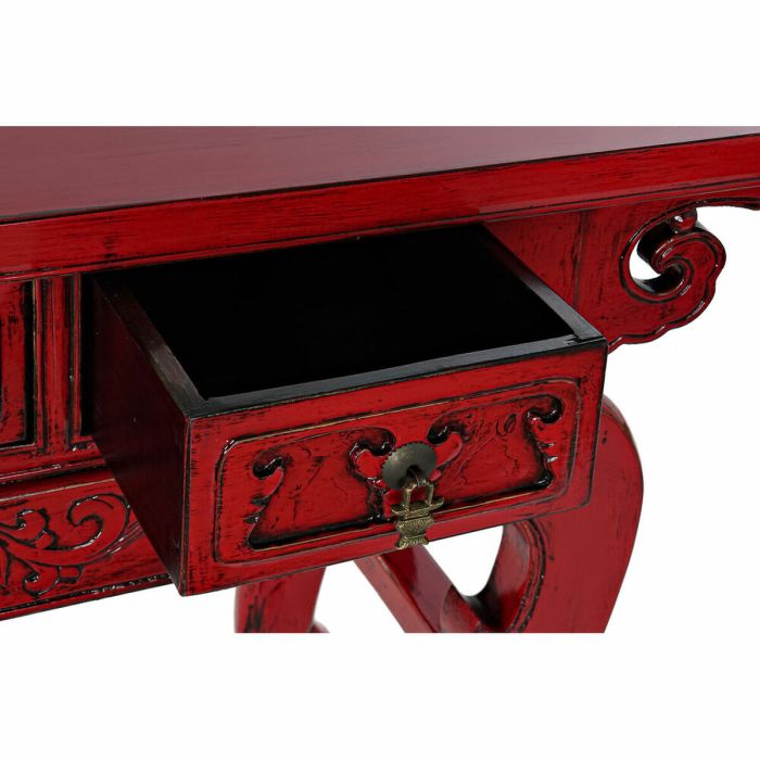 Consola DKD Home Decor Rojo Metal Madera de olmo (135 x 37 x 89 cm) 2