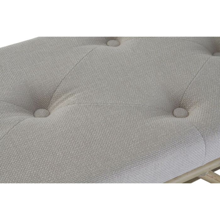 Banqueta DKD Home Decor Natural Beige Marrón Algodón Bambú (100 x 44 x 55 cm) 1