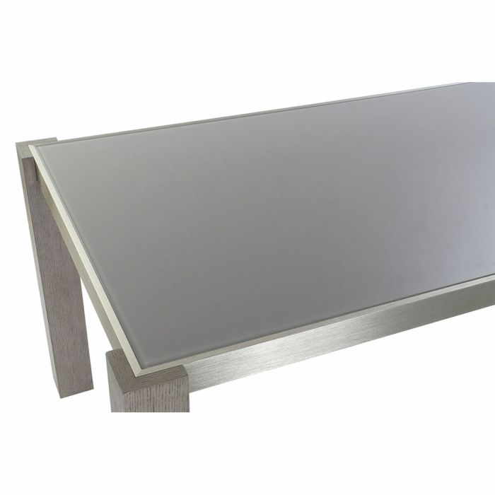 Mesa de Comedor DKD Home Decor Cristal Gris Aluminio Roble Cristal Templado (162 x 92 x 74 cm) 1