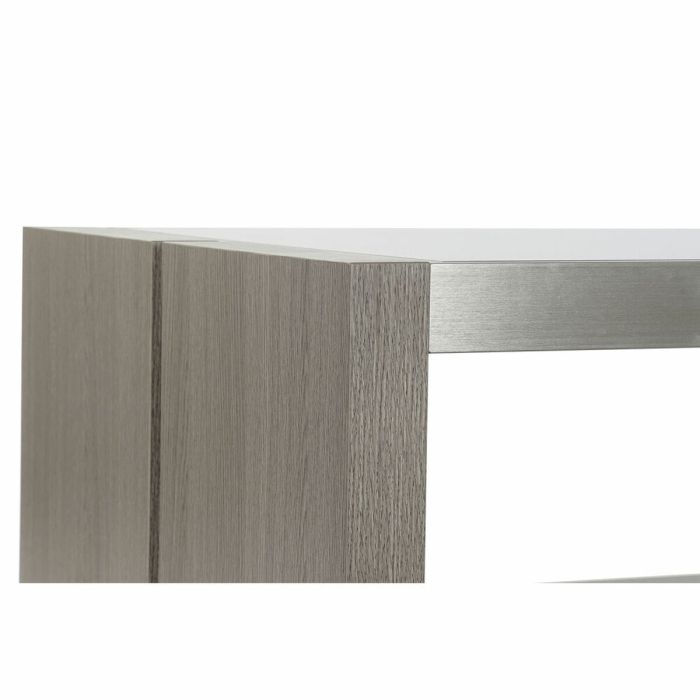 Mesa de Centro DKD Home Decor Cristal Aluminio Roble Cristal Templado (120 x 60 x 37,5 cm) 4