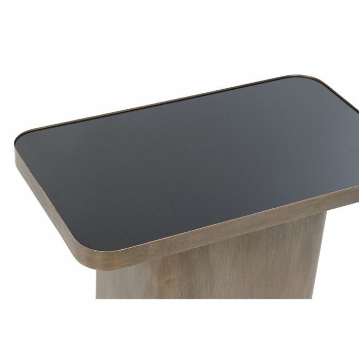 Mesa auxiliar DKD Home Decor Cristal Negro Metal Cobre (60 x 35,5 x 50 cm) 1 Mesa auxiliar DKD Home Decor Cristal Negro Metal Cobre (60 x 35,5 x 50 cm) 1