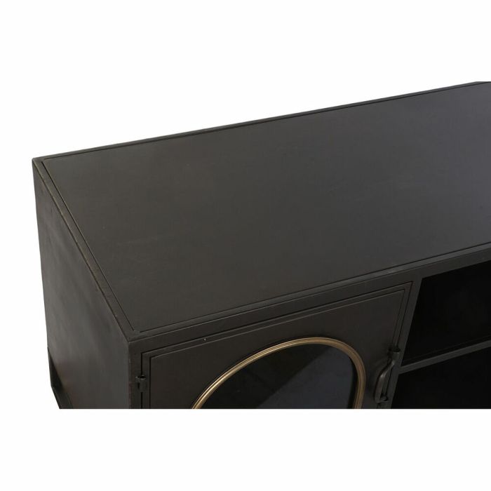 Mueble de TV DKD Home Decor Negro Cristal Metal (150 x 50 x 45 cm) 1