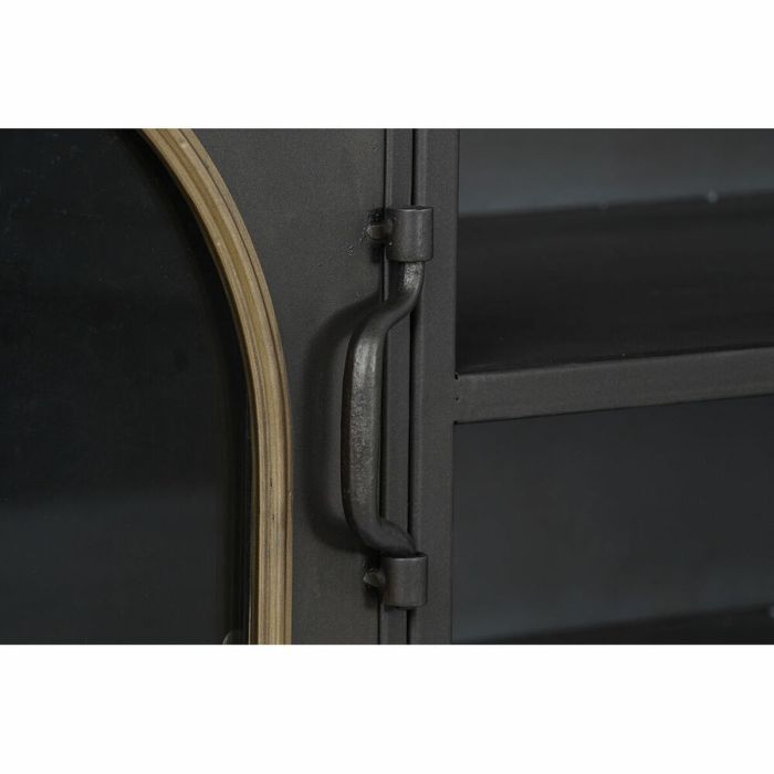Mueble de TV DKD Home Decor Negro Cristal Metal (150 x 50 x 45 cm) 6