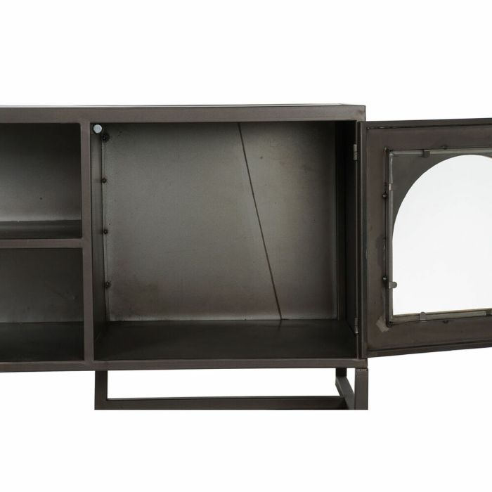 Mueble de TV DKD Home Decor Negro Cristal Metal (150 x 50 x 45 cm) 5