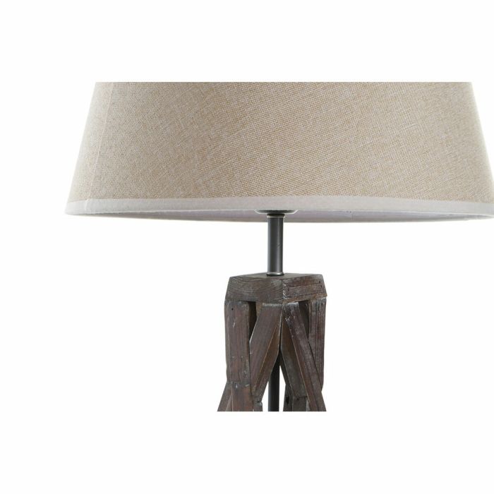 Lámpara de mesa DKD Home Decor Madera Algodón Marrón oscuro (35 x 35 x 56 cm) 2