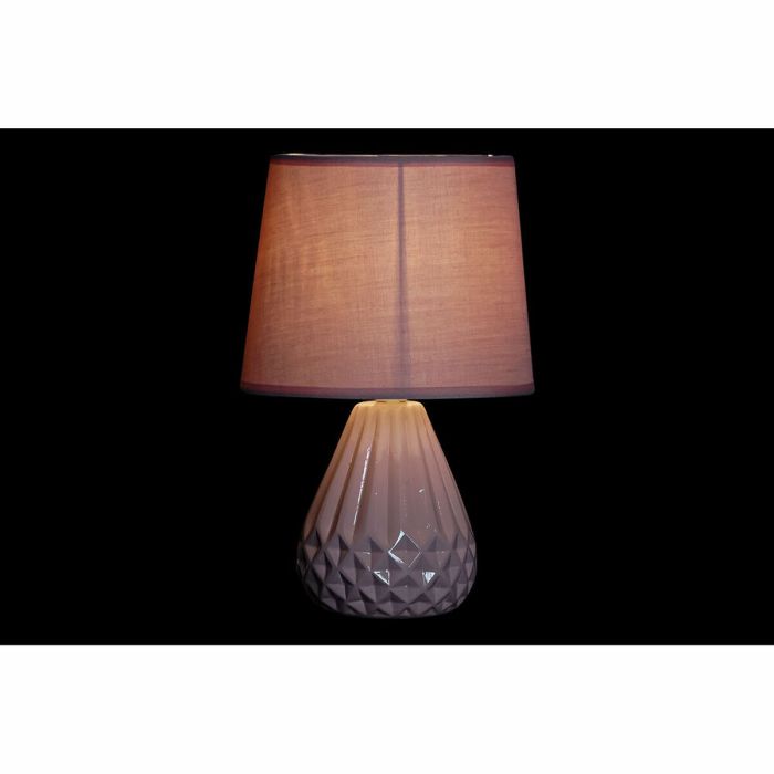 Lámpara de mesa DKD Home Decor 25W Gris Rosa Marfil 220 V (18 x 18 x 28 cm) (3 Unidades) 1