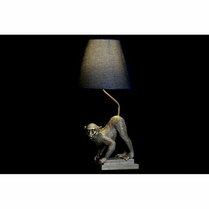 Lámpara de mesa DKD Home Decor Negro Beige Dorado Metal Resina Mono (32.5 x 30 x 60 cm) (2 pcs) 1