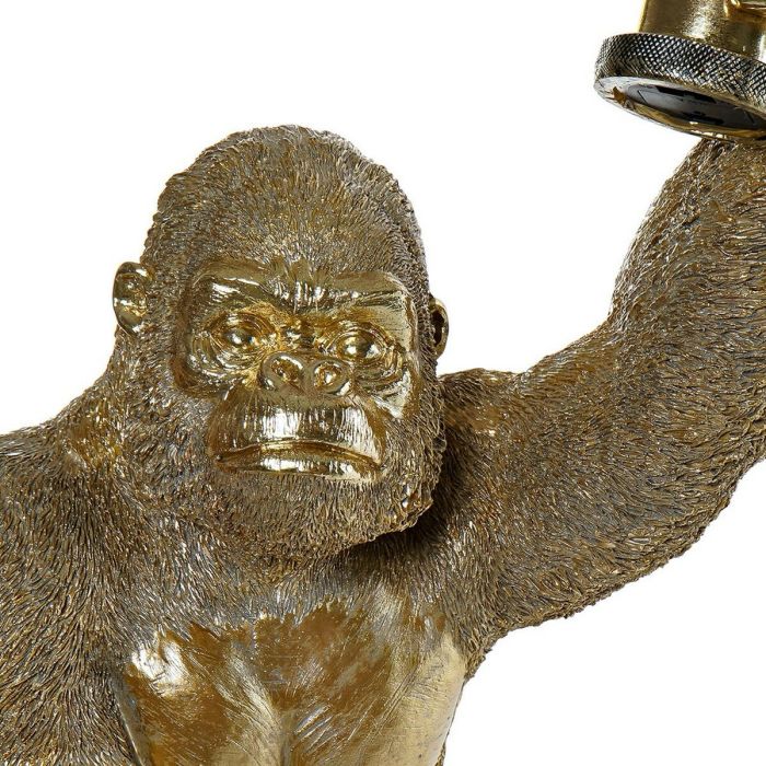 Lámpara de mesa DKD Home Decor Resina 220 V Dorado 50 W Gorila (39 x 31.5 x 48 cm)